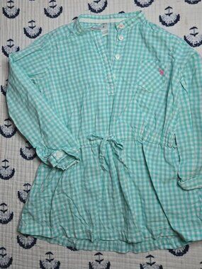 Girls Gingham Tunic Top
